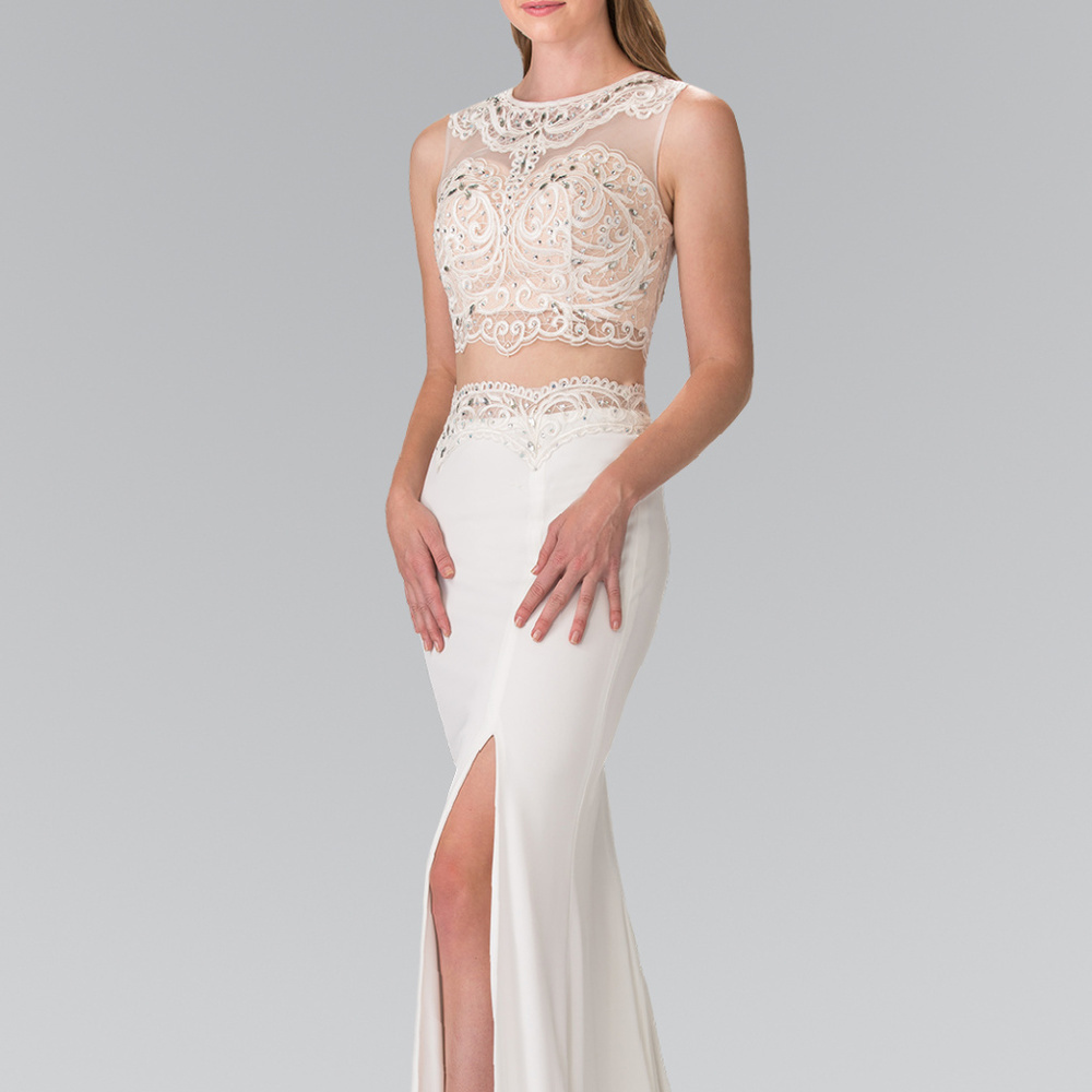 Two-Piece Prom Dress with Embellished Top GL2373